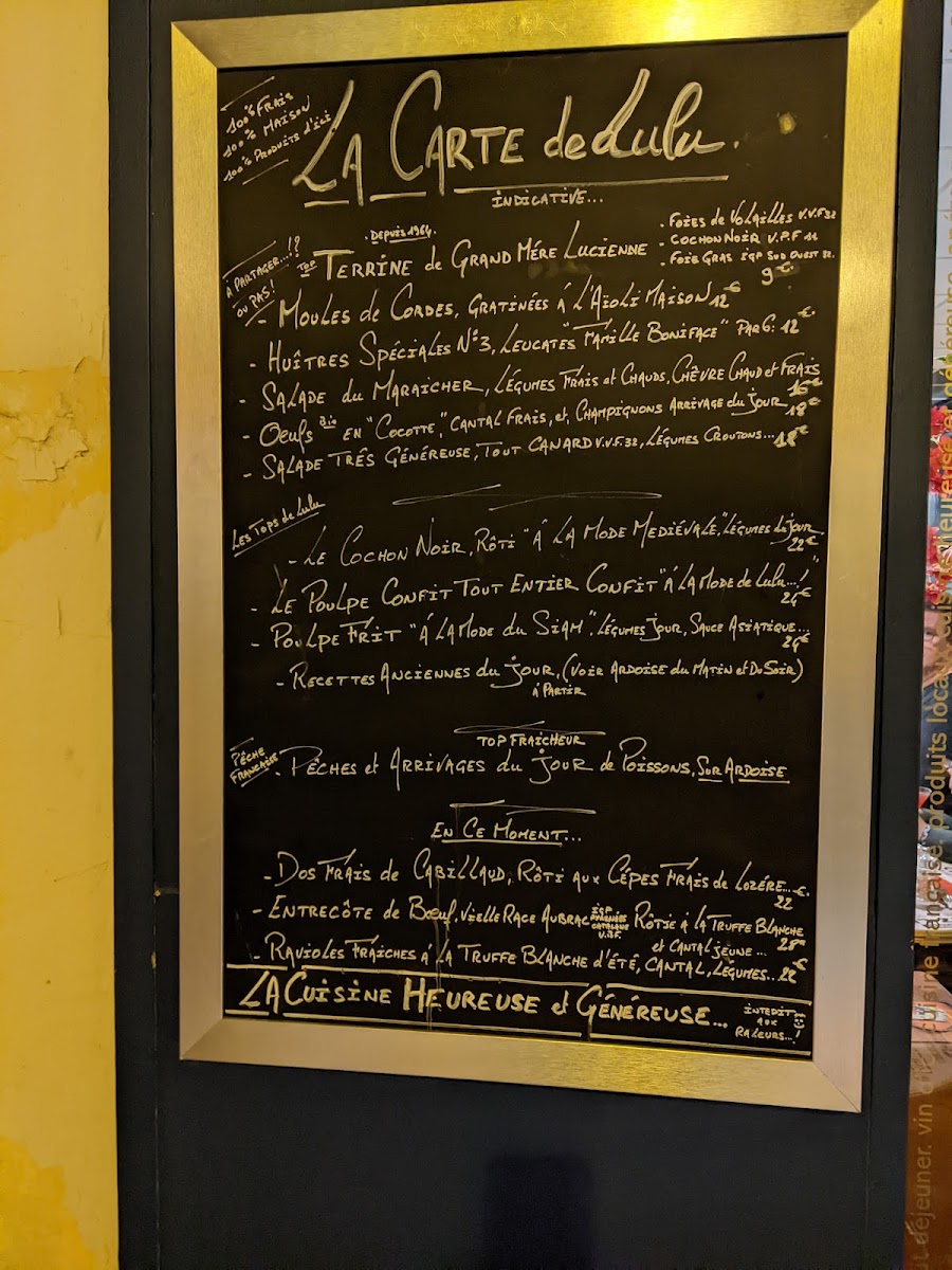 Chez Lulu Menu - Image 3