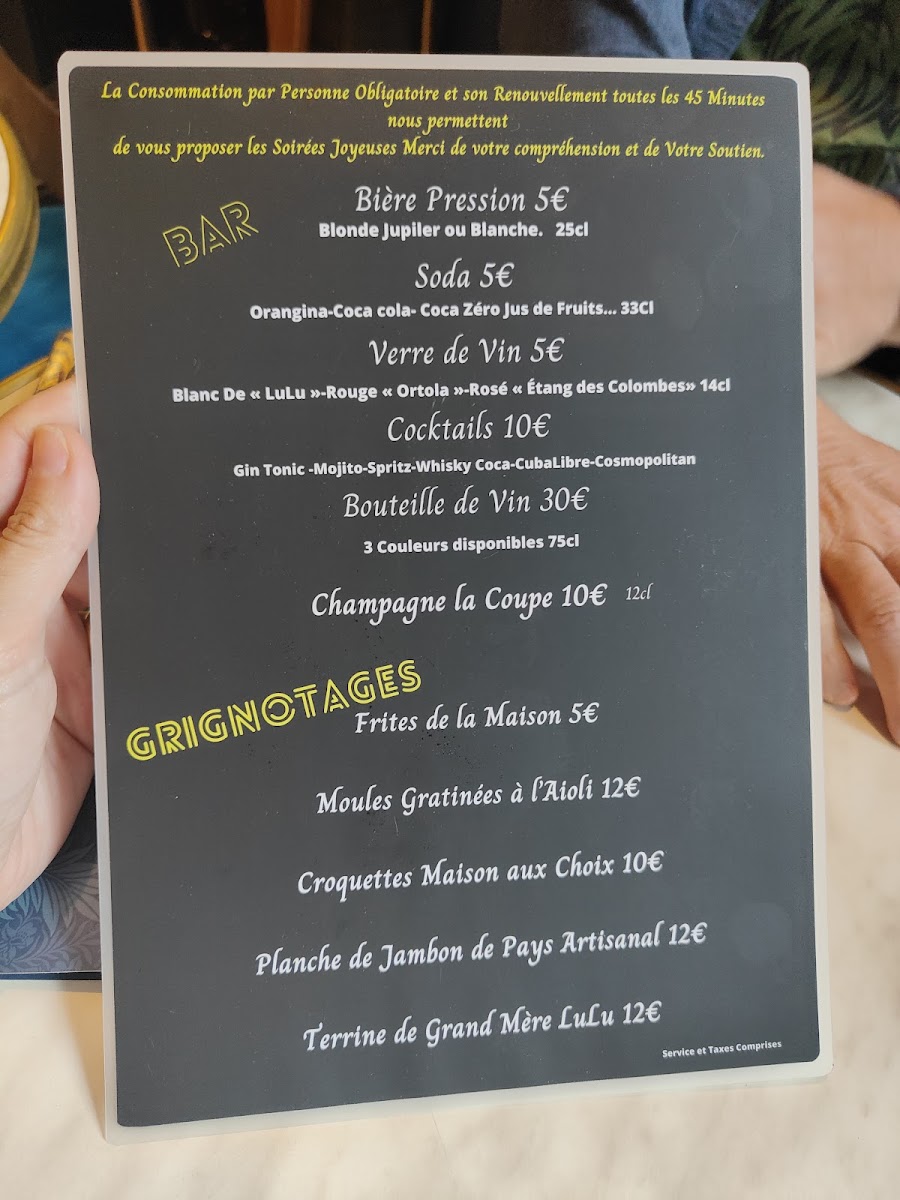 Chez Lulu Menu - Image 5